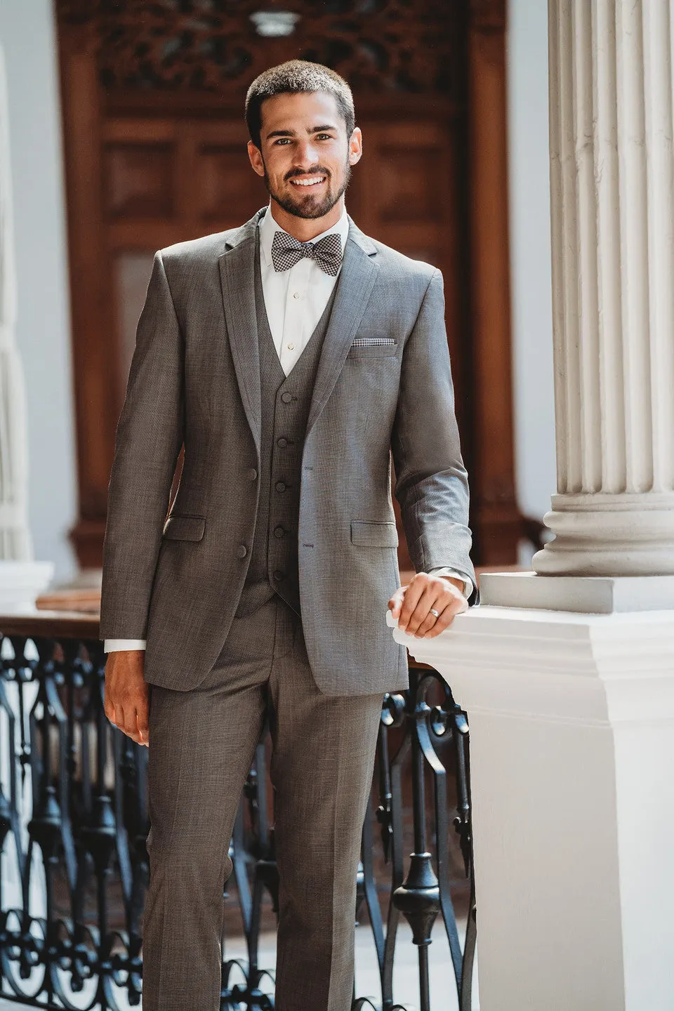 Men's Cafe Brown Wedding Suit 3 Piece Package - RENTAL