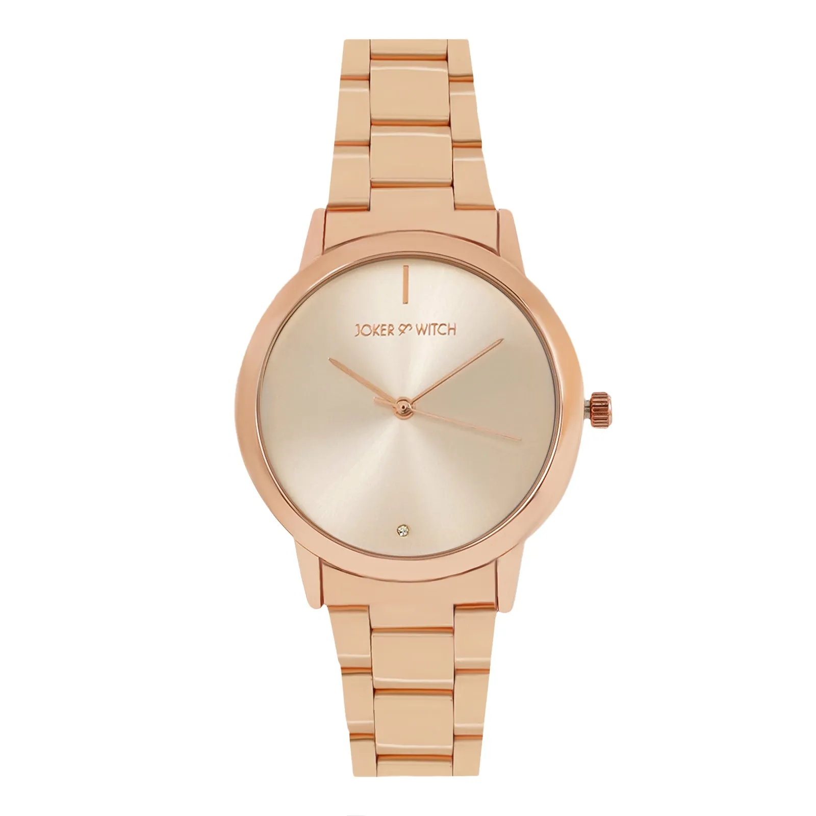 Midnight All Rosegold Metallic Strap Watch