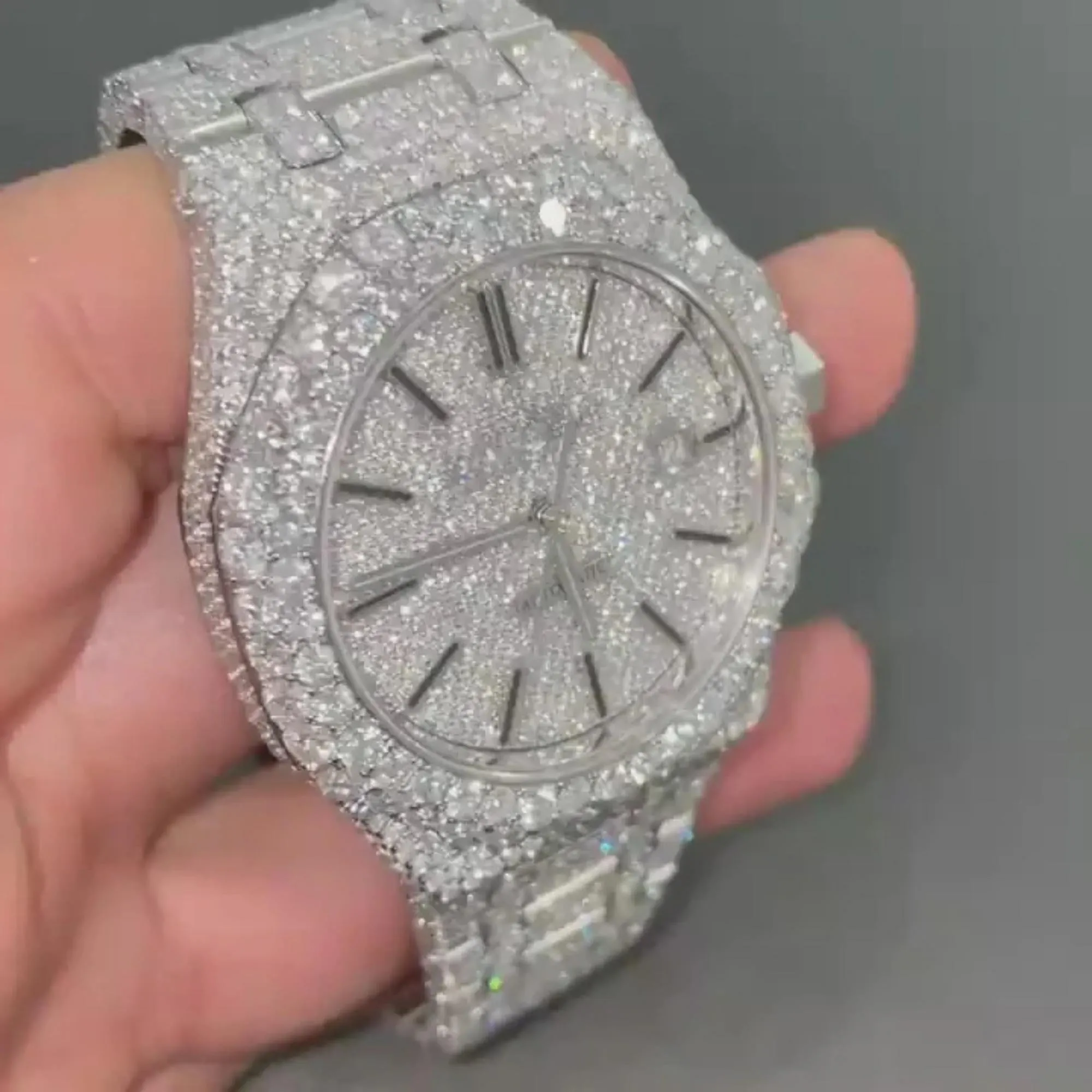 Moissanite watch | diamond watch | iced out watch | hip hop watch | luxury watch | iced out | automatic watch | watches for men | watch