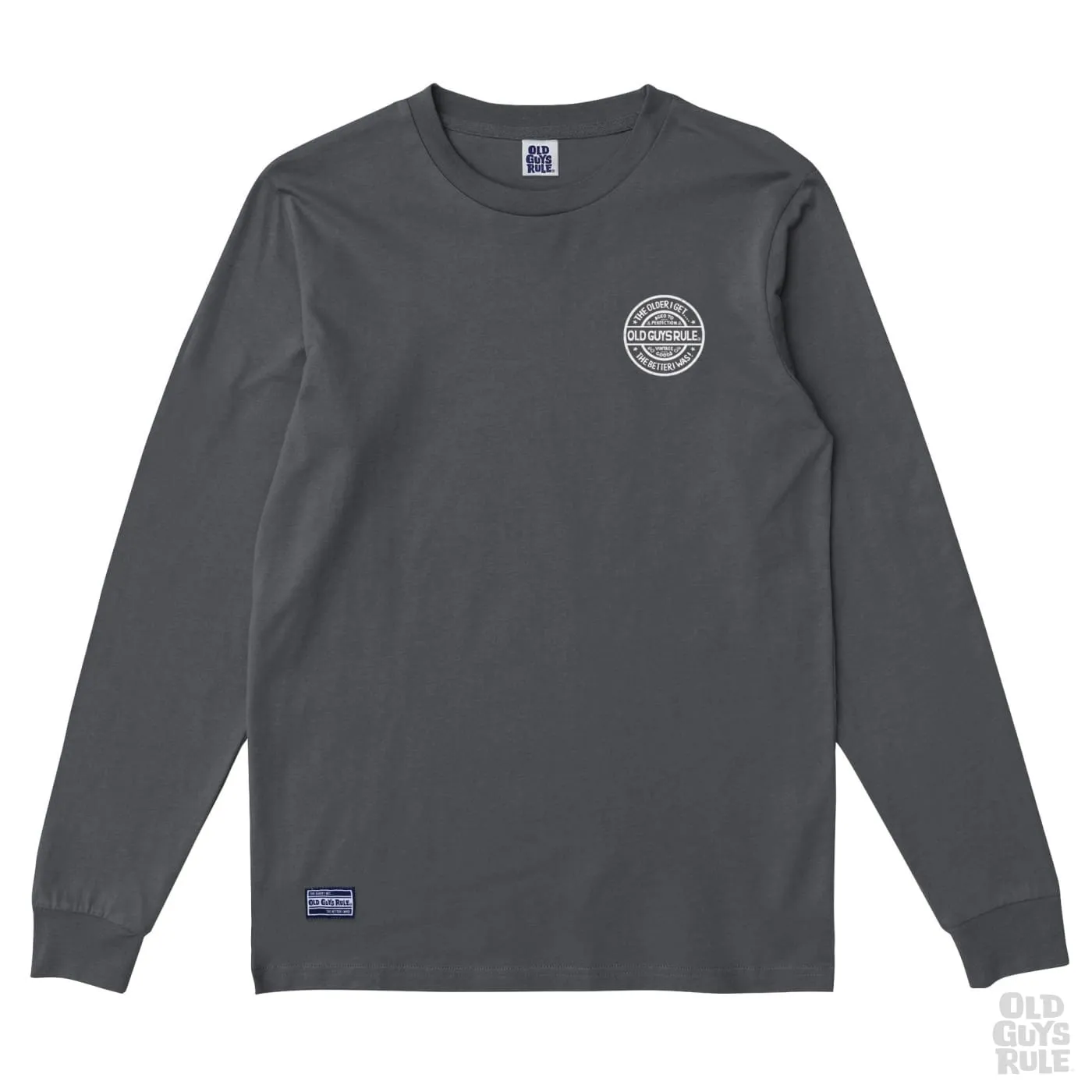 'Natural Traction' Long Sleeve T-Shirt - Charcoal