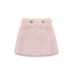 Nicole faux-fur Skirt pink