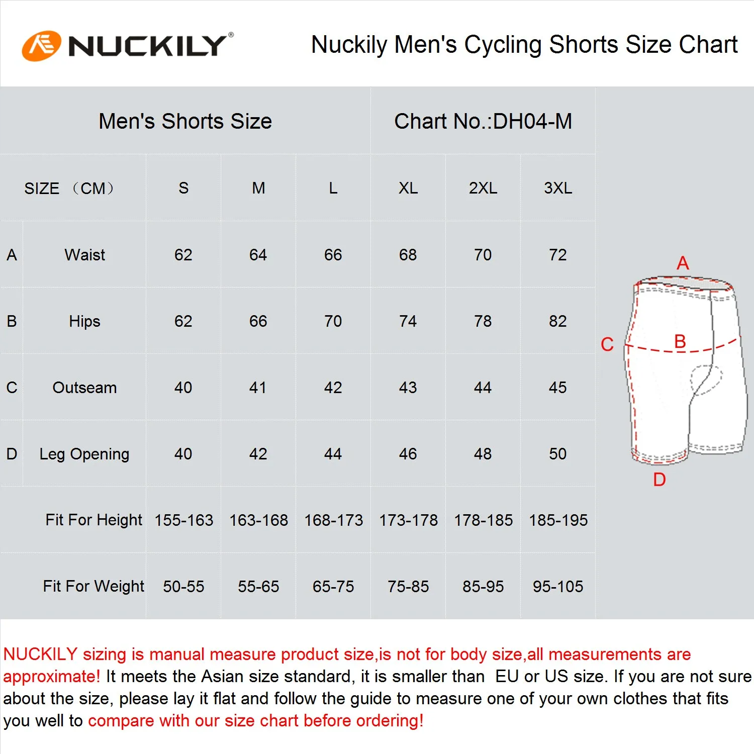 Nuckily MB002 Gel Padded Cycling Short