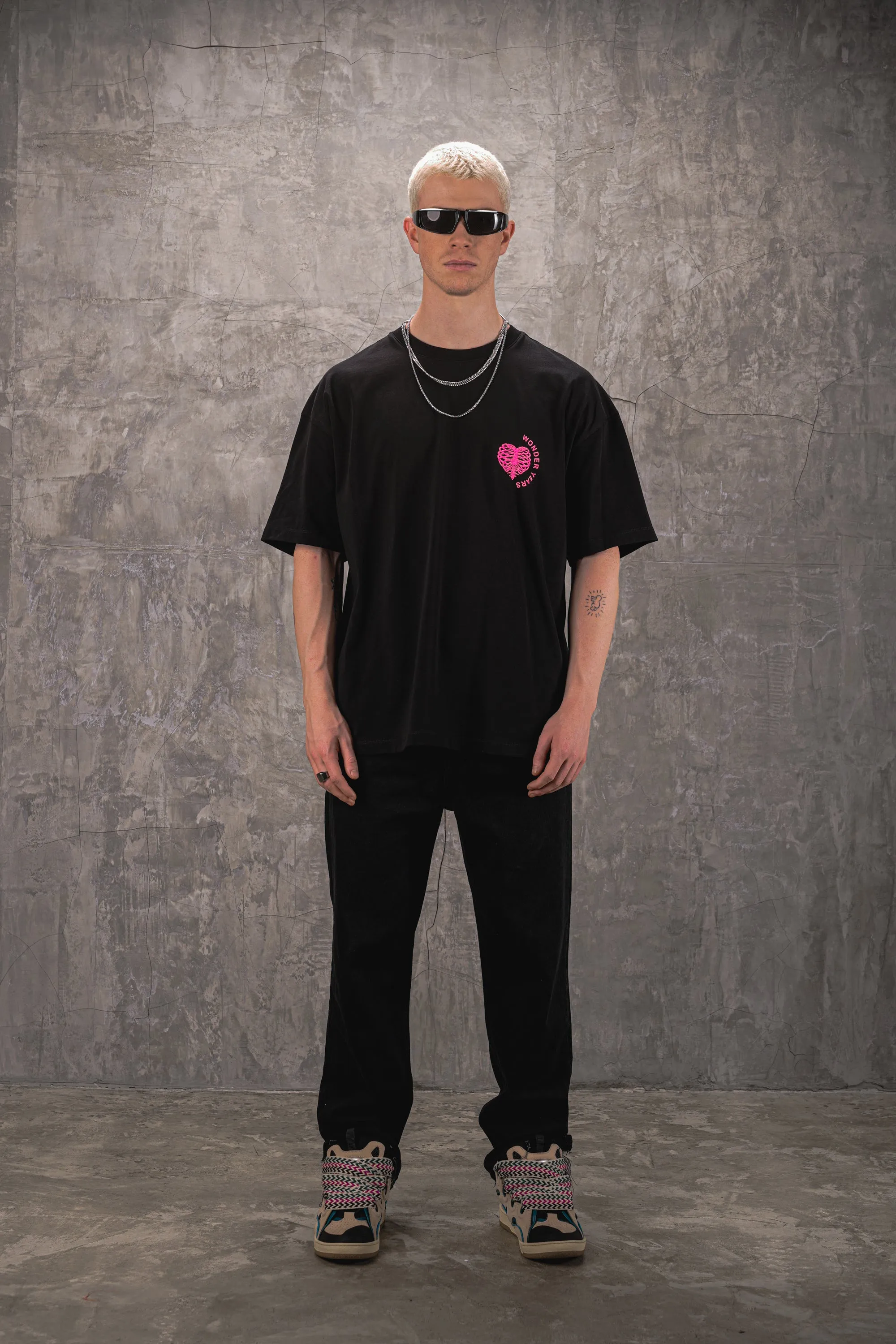 Out A Time 240GSM Oversized Tee - Black