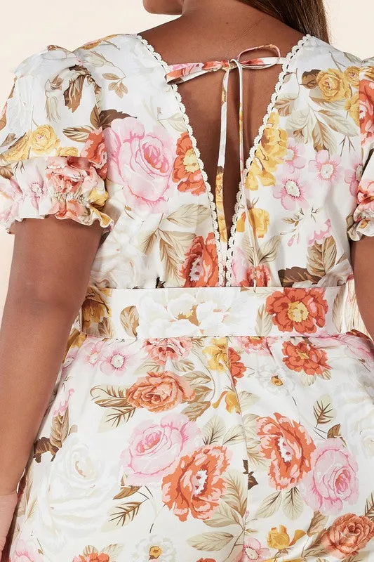 Pretty Floral Print Jumpsuit