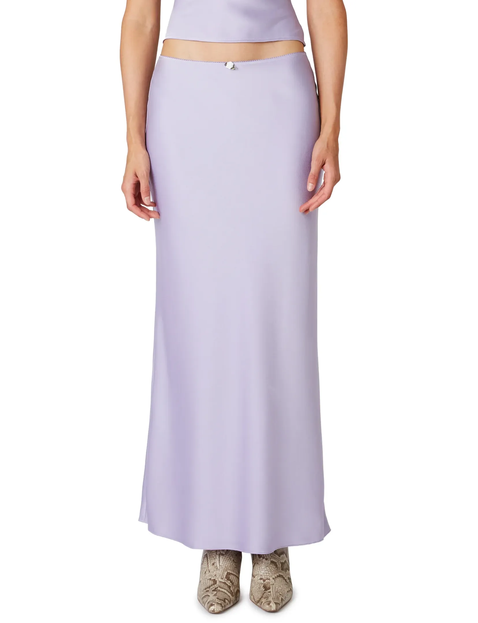 Ravello Crinkle Chiffon Maxi Skirt, Lilac