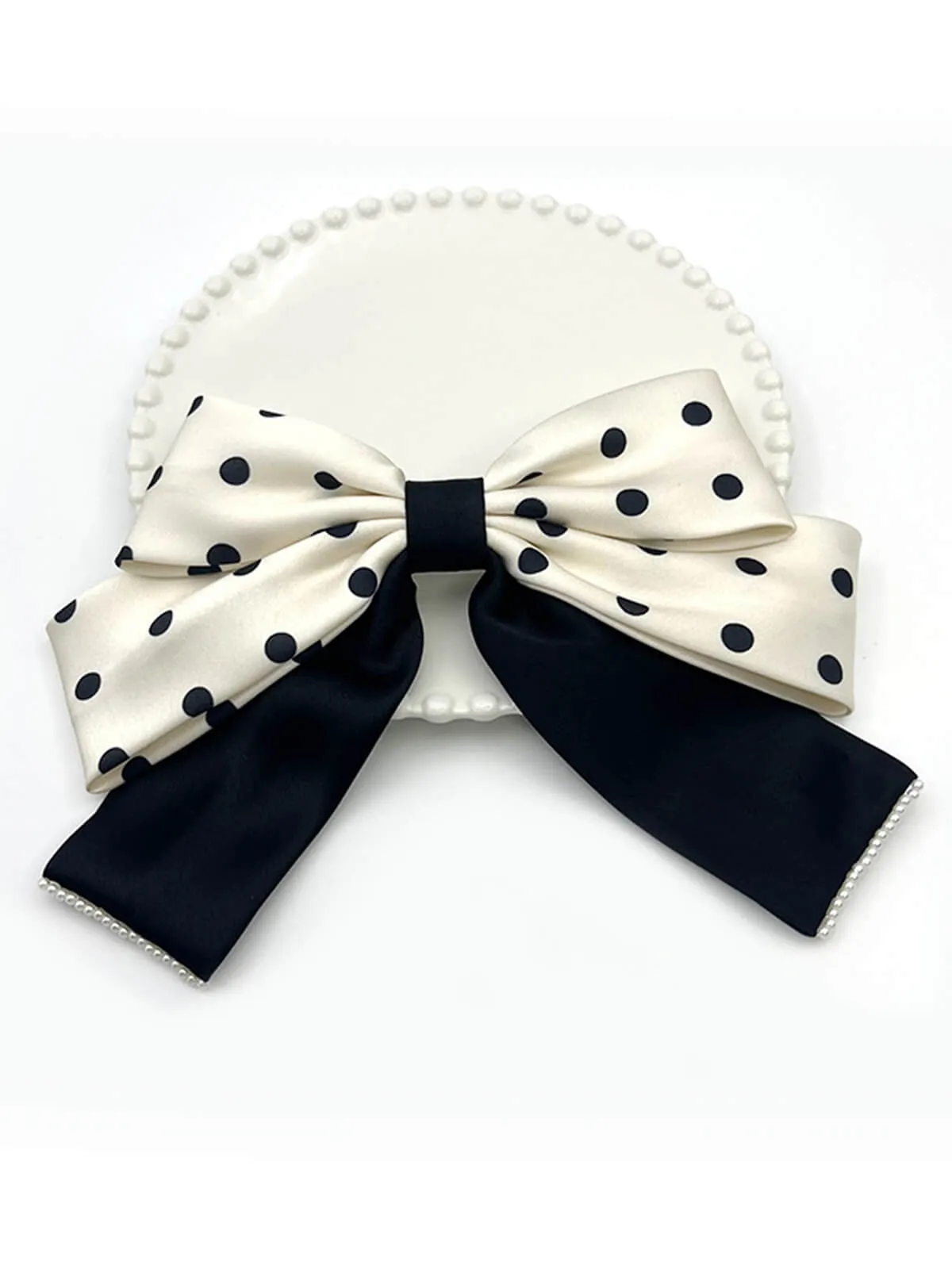 Retro Bow Polka Dots Hair Clip