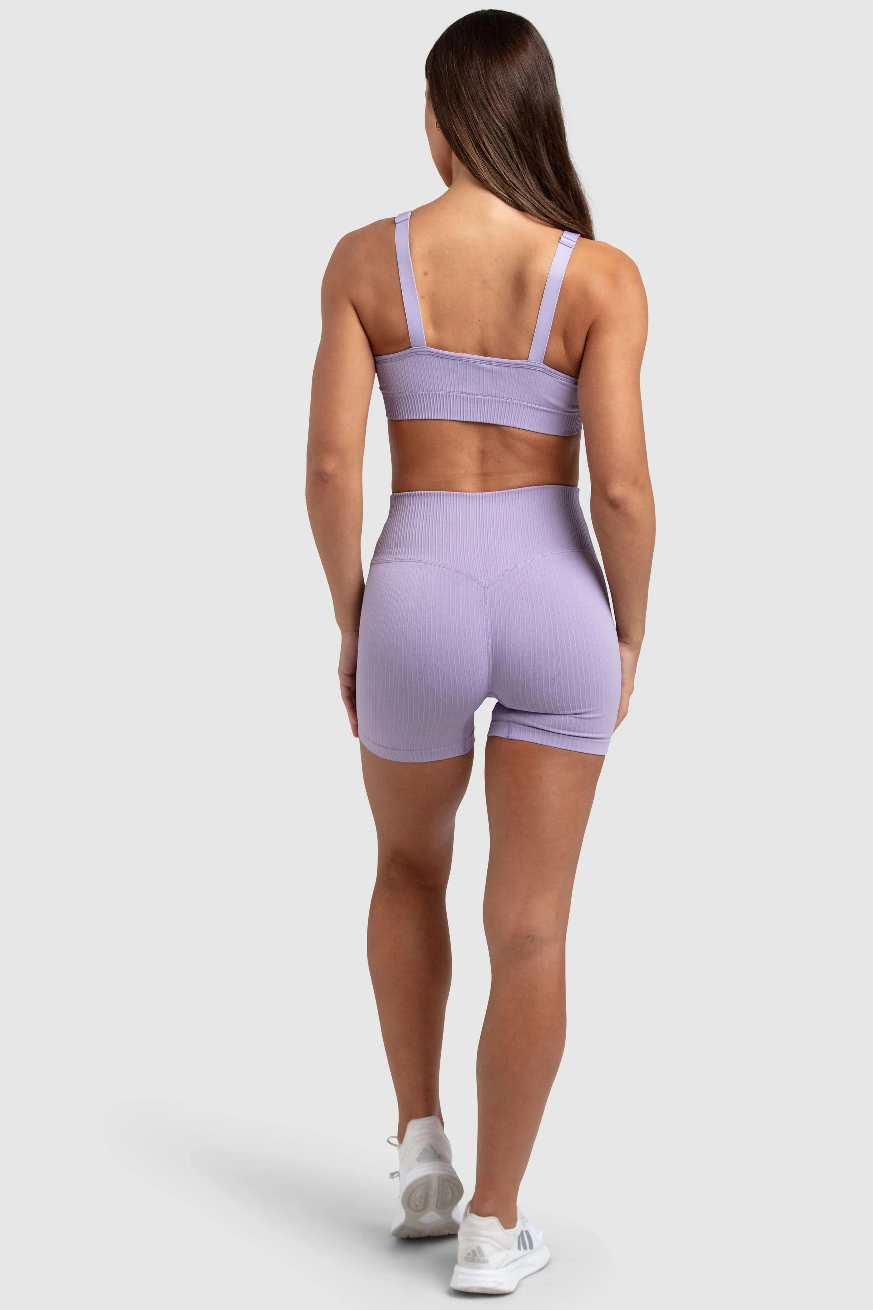 Ribbed Seamless Shorts - Soft Purple