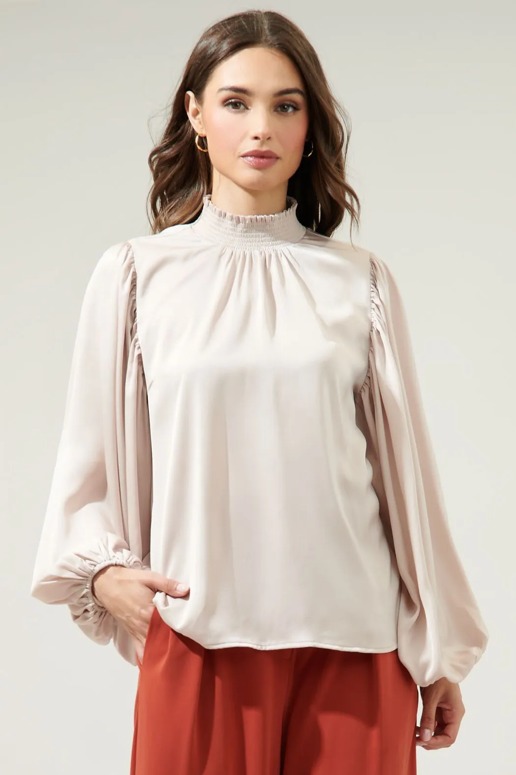 Rita Satin Blouse