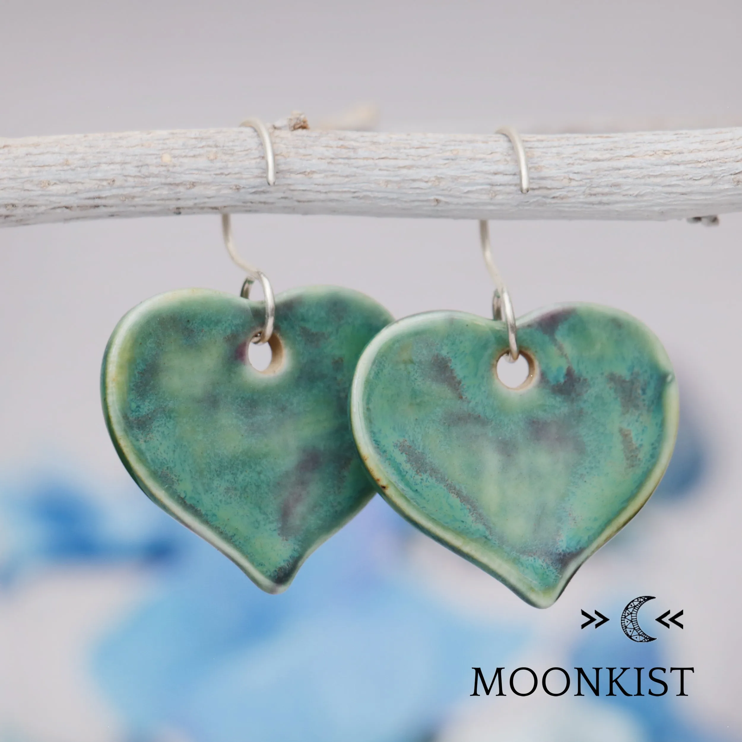 Romantic Heart Ceramic Earrings | Moonkist Designs