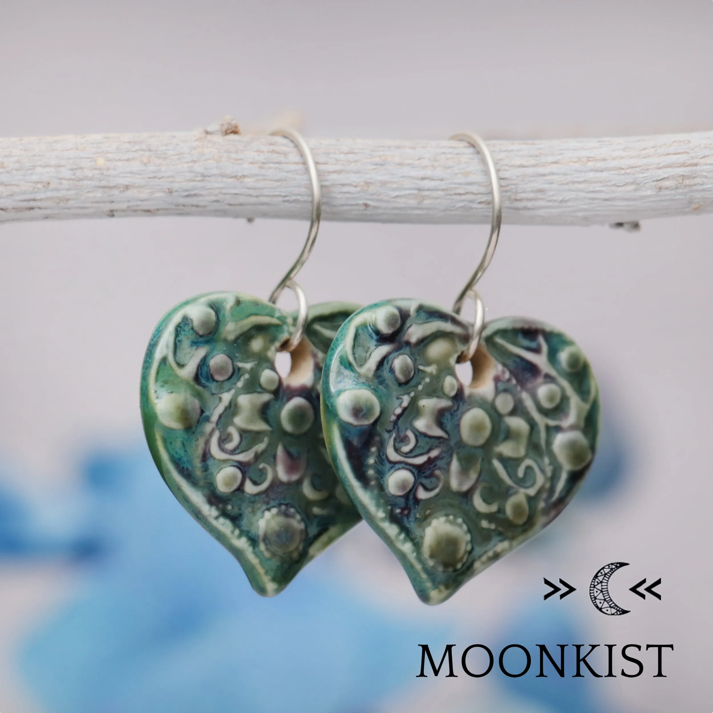 Romantic Heart Ceramic Earrings | Moonkist Designs