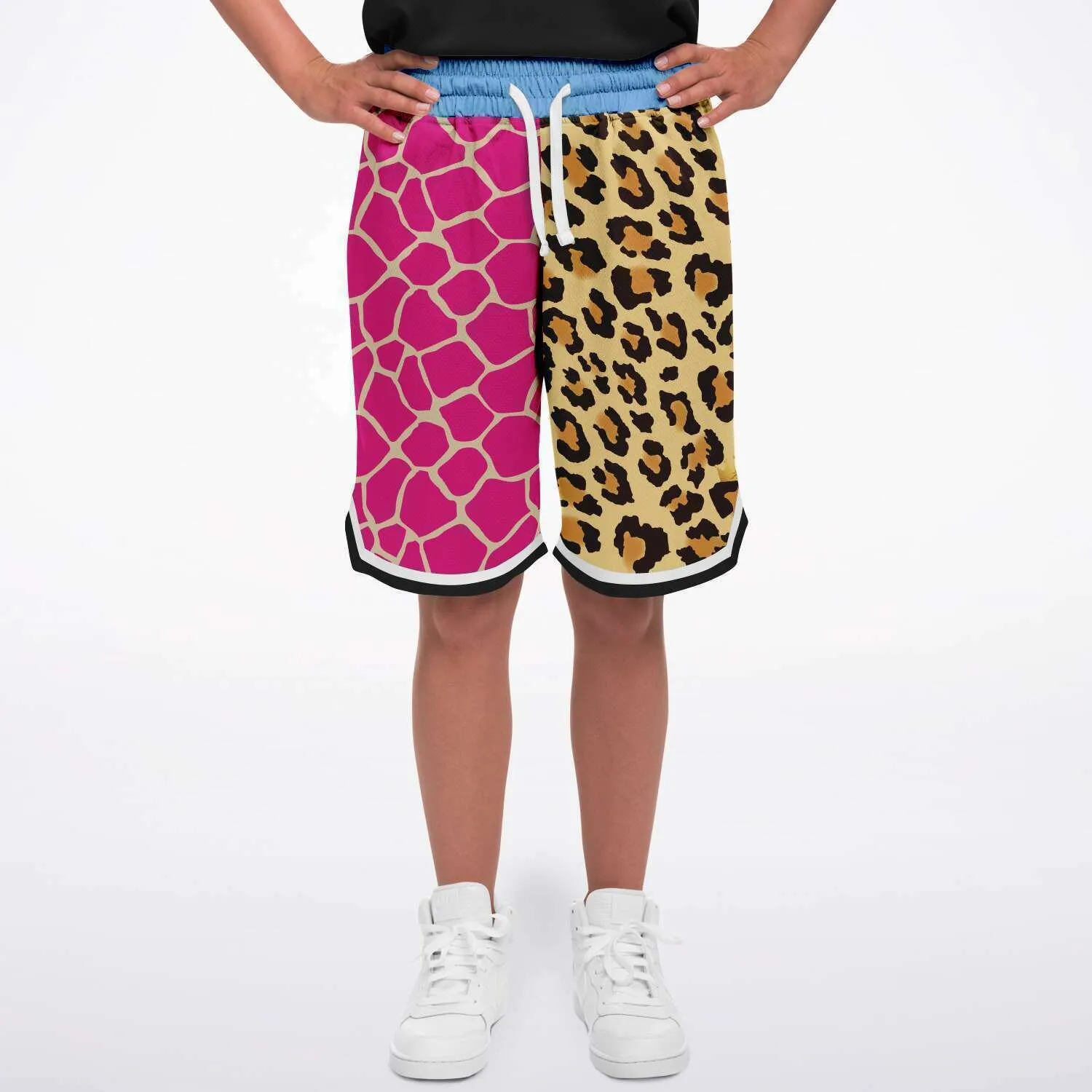 Santorini Leopard Unisex Basketball Shorts