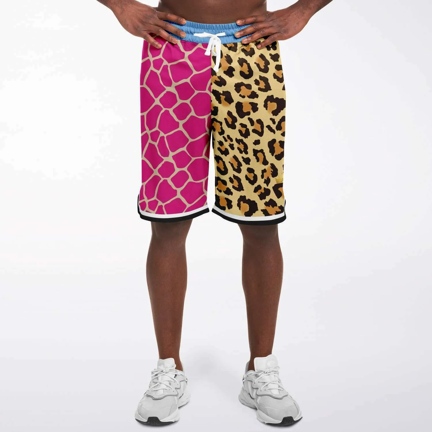 Santorini Leopard Unisex Basketball Shorts