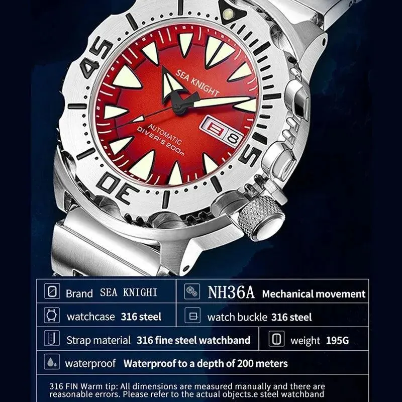 SK01 Men's Simple Watch - Monster V2 - Stainless Steel Automatic Mechanical Wristwatch