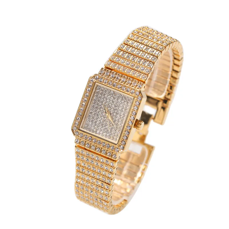 Square Dial CZ Diamond Watch