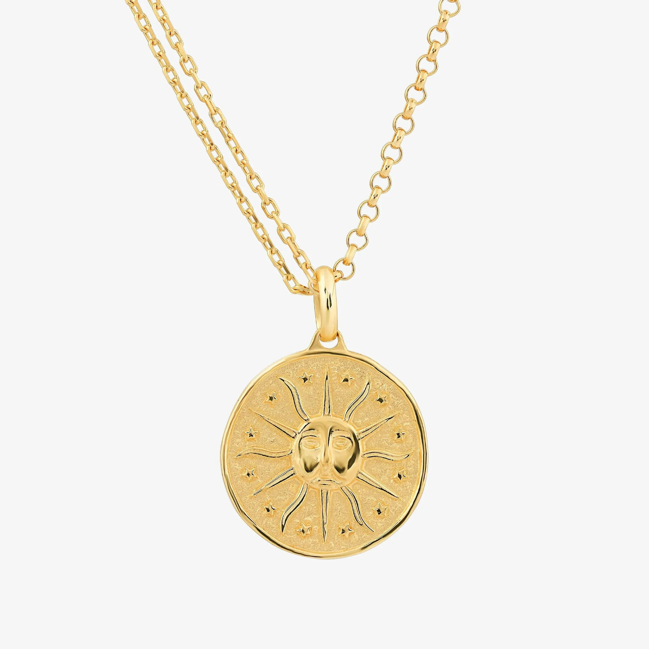 Sun Pendant Necklace | 18K Gold Vermeil