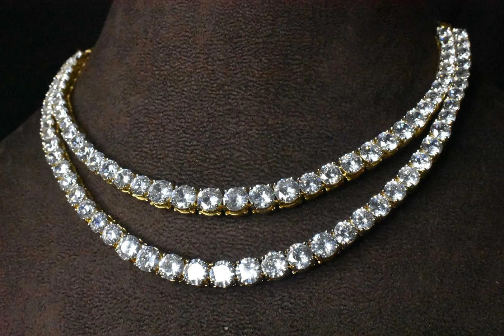 Two Layer Solitare Diamond Necklace Set By Asp Fashion Jewellery