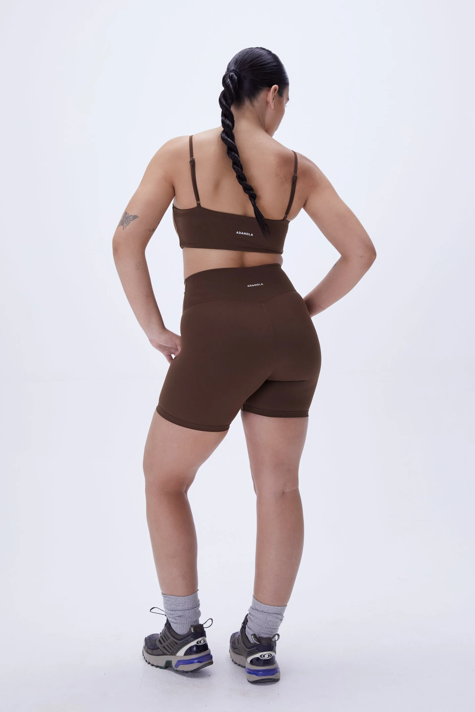 Ultimate Ruched Crop Shorts - Chocolate Brown