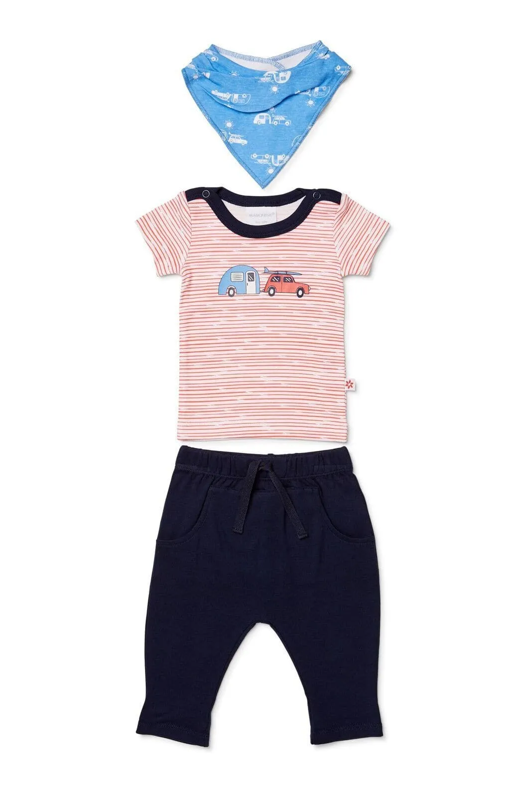 Vacation 3 pc - Top, Pants & Bib Set